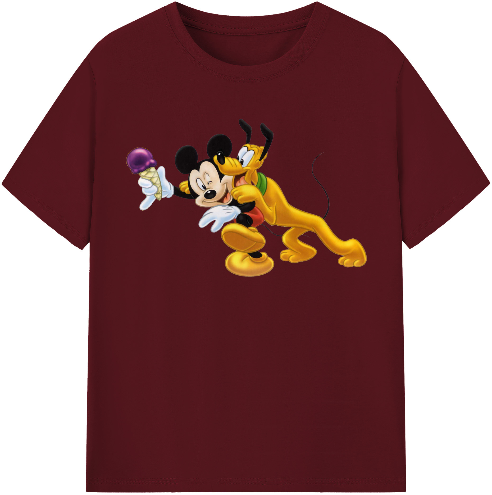 （画像用） ミッキーマウス Mickey Mouse 綿100％半袖Tシャツ（フロントプリント）